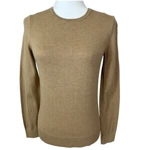 Banana Republic Women's Camel Crew Neck Sweater Size XS 60% Cotton 40% Rayon